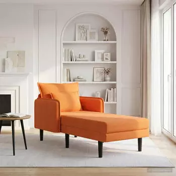vidaXL Übergroße Chaiselongue, Cord, orange