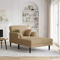 vidaXL Chaiselongue Taupe Cordstoff