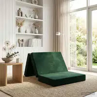 vidaXL Klappsofa Bett 80 x 67 x 45 cm Dunkelgr&uuml;n