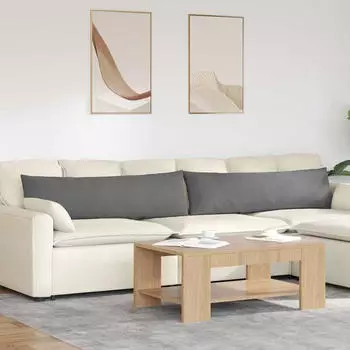 vidaXL Sofakissen dunkelgrau, Stoff, 145x40cm, 2 St&uuml;ck