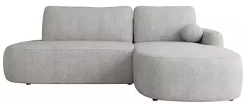 Mirjan24 Loridu O Ecksofa L-Form mit Schlaffunktion & Bettkasten, Boucl&eacute;, hellgrau (800001992990)