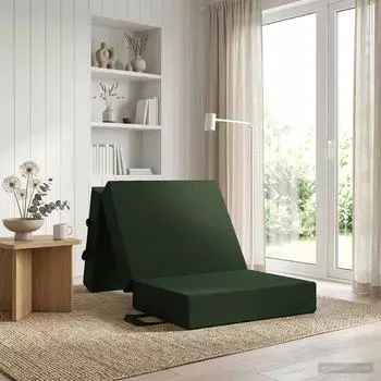 vidaXL Klappsofa 90x63x45cm dunkelgr&uuml;n