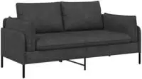 vidaXL 2-Sitzer Sofa Schwarz 188 x 81 x 89 cm Kunstleder