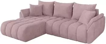 ALTDECOR TOKO-L-v1 Ecksofa mit Schlaffunktion L-Form, rosa (800002085978)