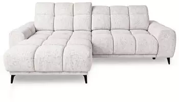 Beautysofa Marco Mini Ecksofa L-Form Chenille creme 275x182cm links (800002102728)