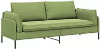 vidaXL 3-Sitzer-Sofa 3-Sitzer Hellgr&uuml;n 222 x 81 x 89 cm Samt