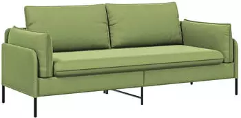 vidaXL 3-Sitzer-Sofa Samt hellgrün, 222x81x89cm
