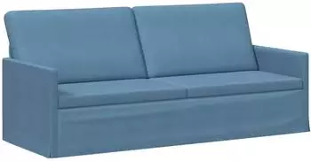 vidaXL 3-Sitzer Sofa Cordstoff blau, 190x81x82cm