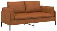 vidaXL 2-Sitzer Sofa Braun 188 x 81 x 89 cm Kunstleder