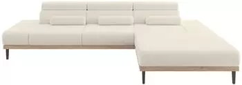 ALTDECOR Mona Ecksofa L-Form mit Elektrofunktion, beige Boucl&eacute; (800002027204)