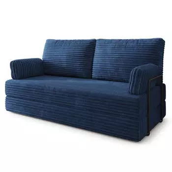 Masseno SILAR Schlafsofa Kordstoff blau (TILIA 77)