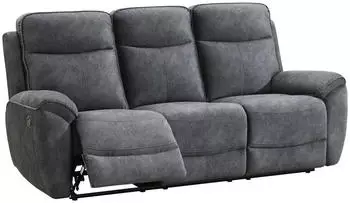 Beautysofa Dolce 3-Sitzer Relaxsofa Velours anthrazit, 215cm (800001665231)
