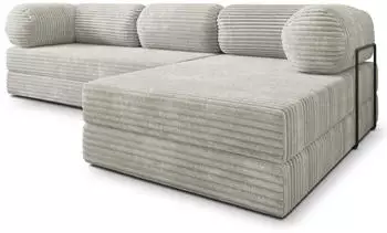 Masseno ETERA Ecksofa modular mit Schlaffunktion Kordstoff