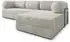 Masseno ETERA Ecksofa modular mit Schlaffunktion Kordstoff