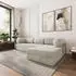 Masseno ETERA Ecksofa modular mit Schlaffunktion, hellgrau, Kordstoff, L-Form 270x160cm (800001993915)