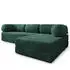 Masseno ETERA Ecksofa modular mit Schlaffunktion Kordstoff