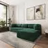 Masseno ETERA Ecksofa modular mit Schlaffunktion, grün, Kordstoff, L-Form 270x160cm (800001993919)
