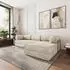 Masseno ETERA Ecksofa modular mit Schlaffunktion Kordstoff creme (800001993984)