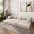 Masseno ETERA Ecksofa modular mit Schlaffunktion Kordstoff creme (800001993984)