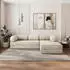 Masseno ETERA Ecksofa modular mit Schlaffunktion Kordstoff creme (800001993984)
