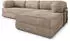 Masseno ETERA Ecksofa modular mit Schlaffunktion Kordstoff