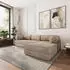 Masseno ETERA modulares Ecksofa mit Schlaffunktion, beige Kordstoff, L-Form 270x160cm (800001993978)
