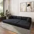 Masseno ETERA modulares Ecksofa mit Schlaffunktion, schwarz, Kordstoff (800001993989)