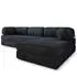 Masseno ETERA modulares Ecksofa mit Schlaffunktion, schwarz, Kordstoff (800001993989)
