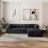 Masseno ETERA modulares Ecksofa mit Schlaffunktion, schwarz, Kordstoff (800001993989)