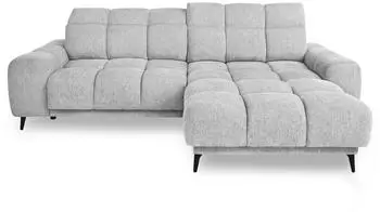 Beautysofa Marco Mini Ecksofa L-Form Chenille hellgrau 275x182cm (Amari 964)
