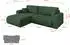 ALTDECOR BERY-L Ecksofa mit Schlaffunktion, Cord, grün, 276x193cm (800002085683)