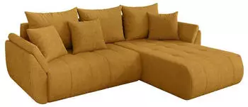 ALTDECOR TOKO-L Ecksofa mit Schlaffunktion, Cord, senfgelb, 277x194cm (800002085433)