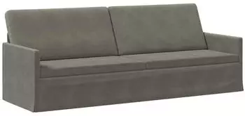 vidaXL 3-Sitzer Sofa Cordstoff hellgrau 220x81x82cm