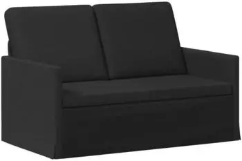 vidaXL 2-Sitzer Sofa schwarz, Stoff, 130x81x82cm