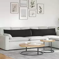 vidaXL Sofakissen 2 stk. Stoff Schwarz 145 x 40 cm
