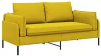 vidaXL 2-Sitzer Sofa 2-Sitzer Gelb 188 x 81 x 89 cm Samt