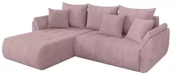 ALTDECOR TOKO-L Ecksofa mit Schlaffunktion, Cord, rosa, 277x194x86cm (800002085693)