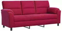 vidaXL Sofa Weinrot 214 x 85 x 93 cm Samt