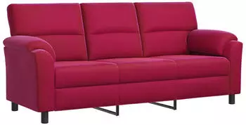 vidaXL Sofa weinrot, Samt, 214x85x93cm