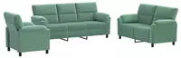 vidaXL Sofa-Set 3 pcs Meergr&uuml;n Samt