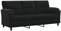 vidaXL Sofa Schwarz 214 x 85 x 93 cm Samt