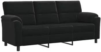vidaXL Sofa schwarz 214x85x93cm Samt