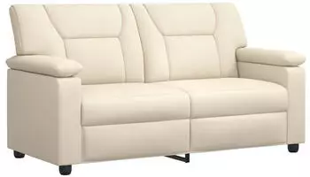vidaXL Sofa Kunstleder, creme, 171x85x93cm