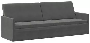 vidaXL 3-Sitzer Sofa Cordstoff dunkelgrau 220x81x82cm