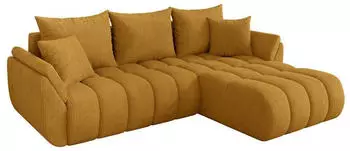ALTDECOR TOKO-L-v1 Ecksofa mit Schlaffunktion, Cord, senfgelb, 277x194cm (800002085448)