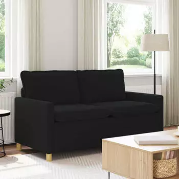 vidaXL Sofa schwarz, Stoff, 156x81x87,5cm
