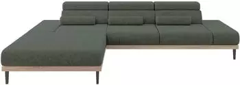 ALTDECOR Mona Ecksofa L-Form elektrisch, gr&uuml;n, Velours, 316x205x85cm (800002026717)