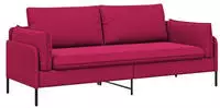 vidaXL 3-Sitzer-Sofa 3-Sitzer Weinrot 222 x 81 x 89 cm Samt