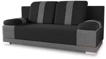 Sofnet Imola Schlafsofa mit Bettkasten, 3-Sitzer, schwarz (Sawana 14 + 05)