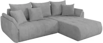 ALTDECOR TOKO-L Ecksofa mit Schlaffunktion und Bettkasten, L-Form, grau, 277x194x86cm